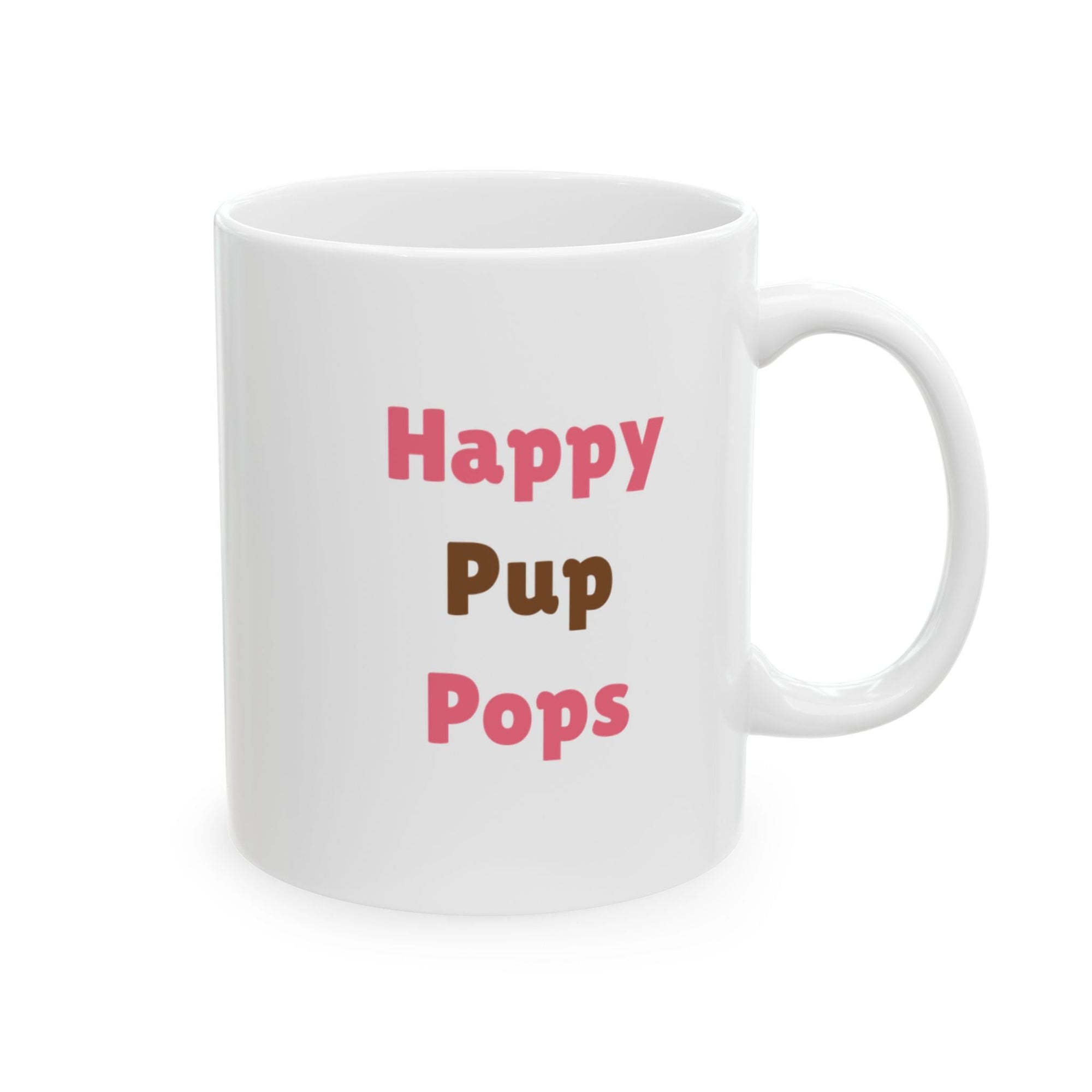 Happy Pup pop Ceramic Mug - Cute Puppy Coffee Cup, Pet Lover Gift, Funny Kitchenware, Animal Lover Present, Dog-Themed Drinkware Printify