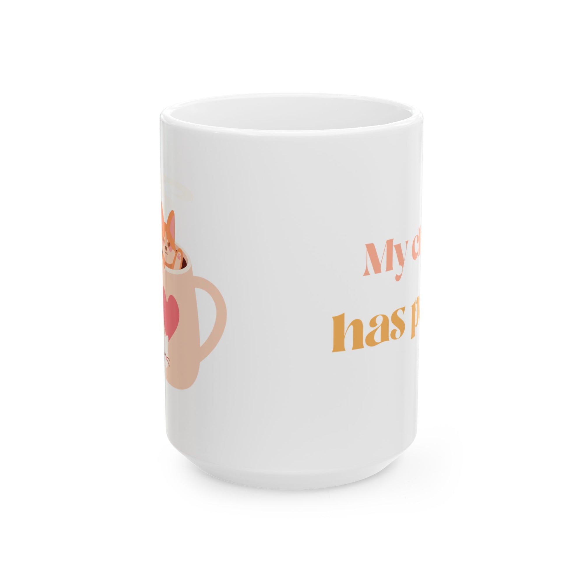 A Cute cat and dog Ceramic Mug - "My child has paws" - Perfect Gift for Coffee Lovers, Unique Mug, Fun Kitchenware, Funny Coffee Cup