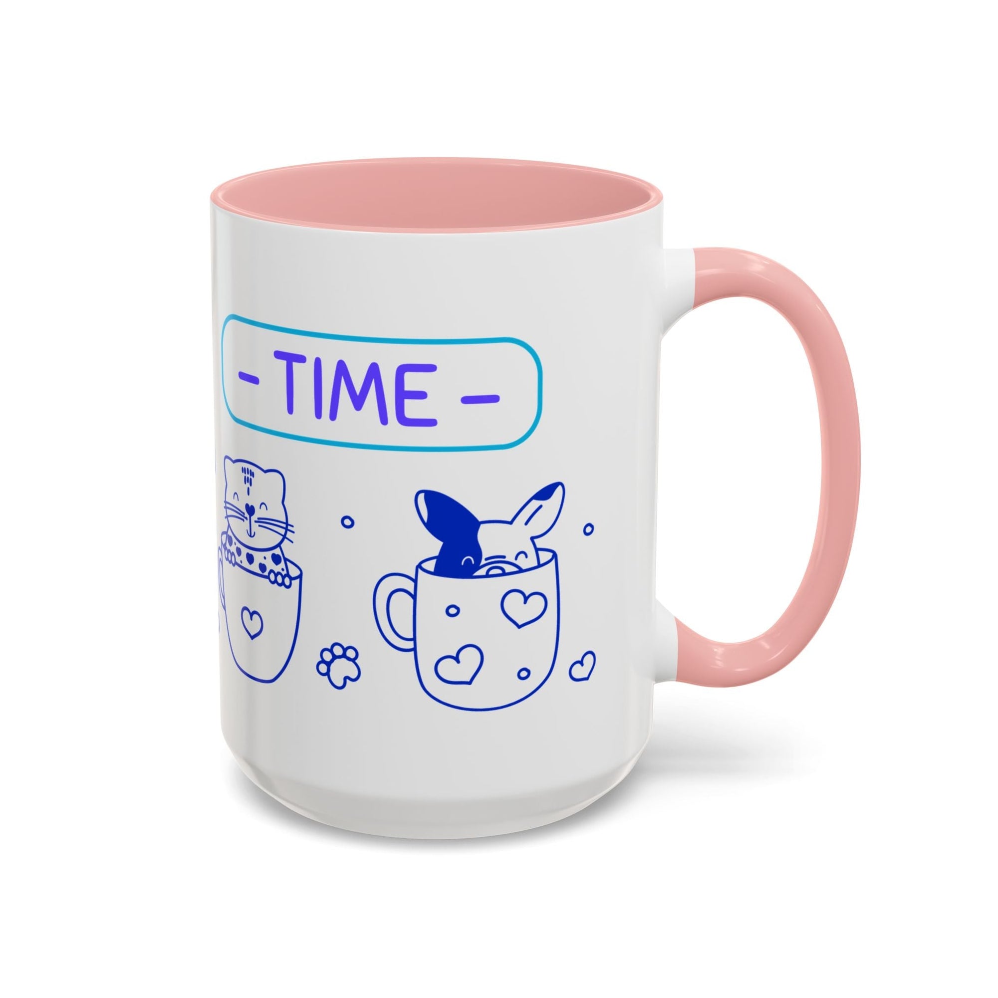 Cute pups Accent Coffee Mug - Perfect for Animal Lovers, Unique Gift for Friends, Tea Time, Kitchen Decor, Coffee Lovers Printify