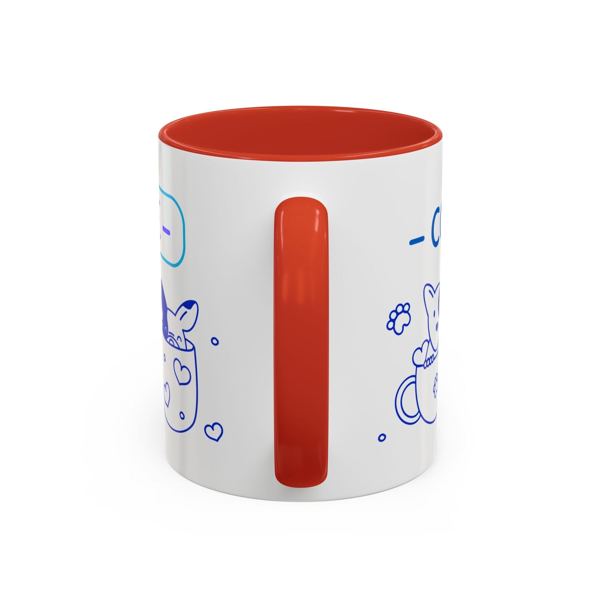 Cute pups Accent Coffee Mug - Perfect for Animal Lovers, Unique Gift for Friends, Tea Time, Kitchen Decor, Coffee Lovers Printify