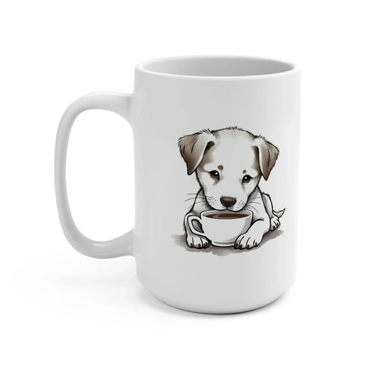 Cute Dog Care Mug, 15oz Dog Lover Coffee Cup, Pet Owner Gift, Funny Pet Mug, Gifts for Dog Moms & Dads, Animal Lover Drinkware