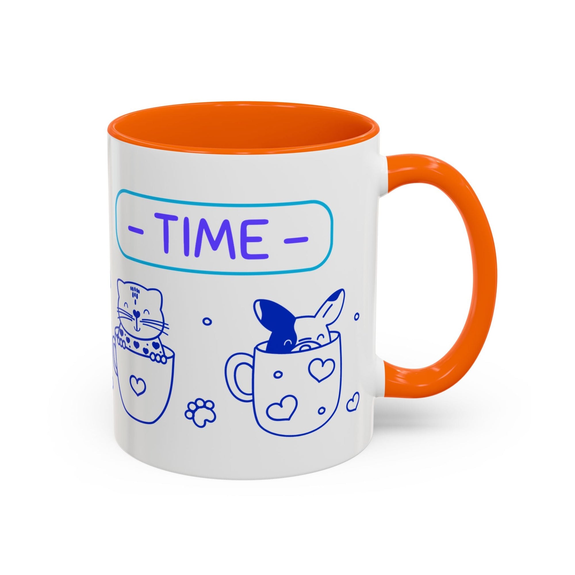 Cute pups Accent Coffee Mug - Perfect for Animal Lovers, Unique Gift for Friends, Tea Time, Kitchen Decor, Coffee Lovers Printify