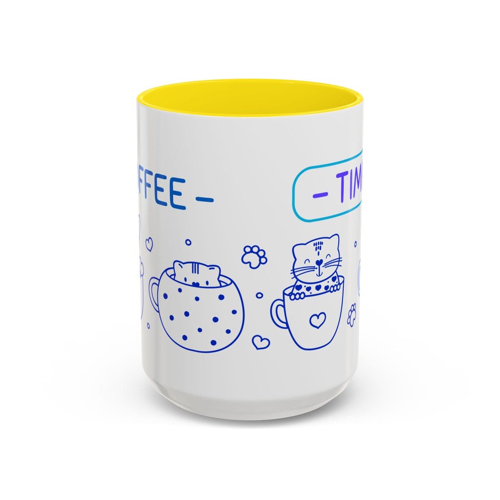 Cute pups Accent Coffee Mug - Perfect for Animal Lovers, Unique Gift for Friends, Tea Time, Kitchen Decor, Coffee Lovers Printify