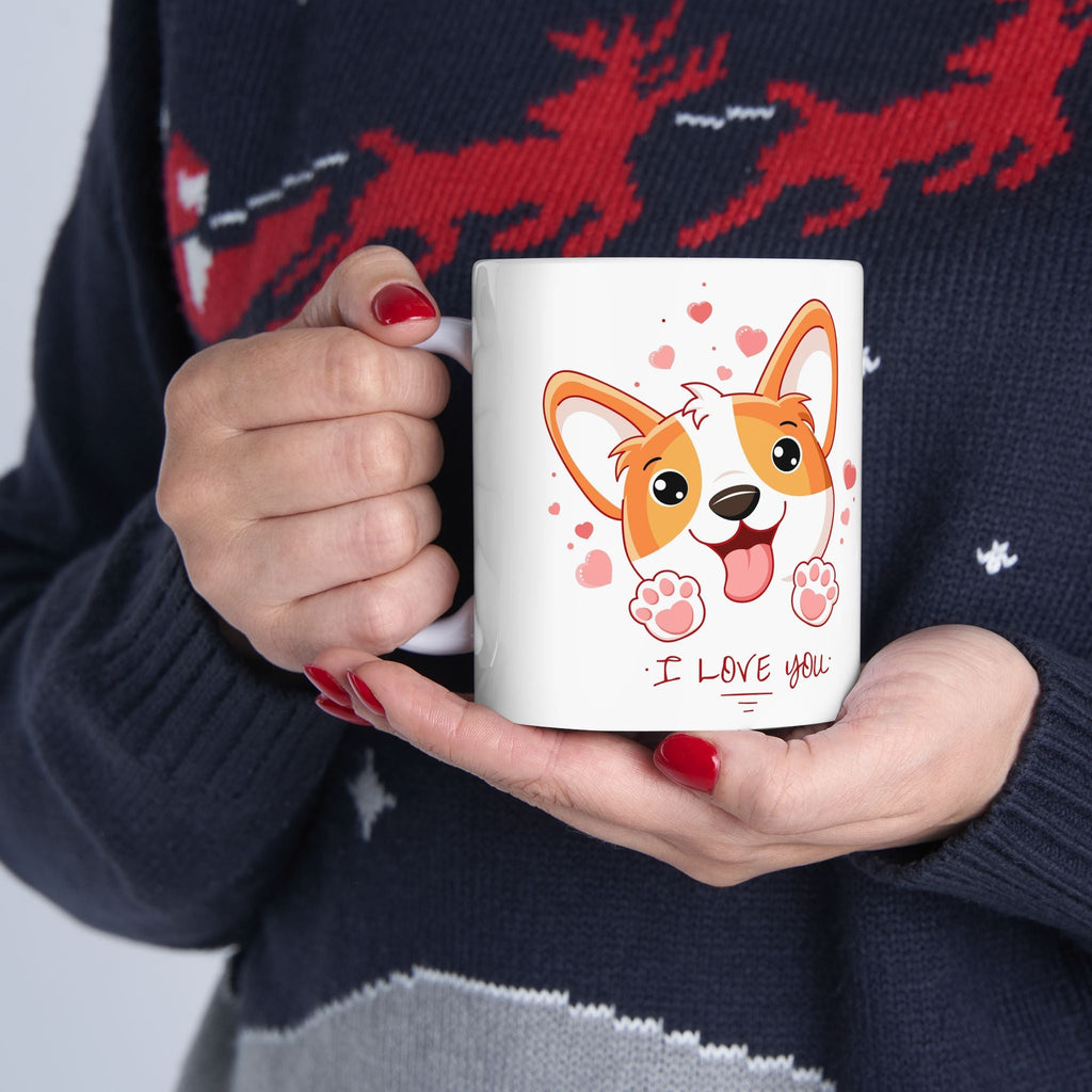 Adorable Corgi Love Ceramic Mug - Perfect Gift for Dog Lovers Printify