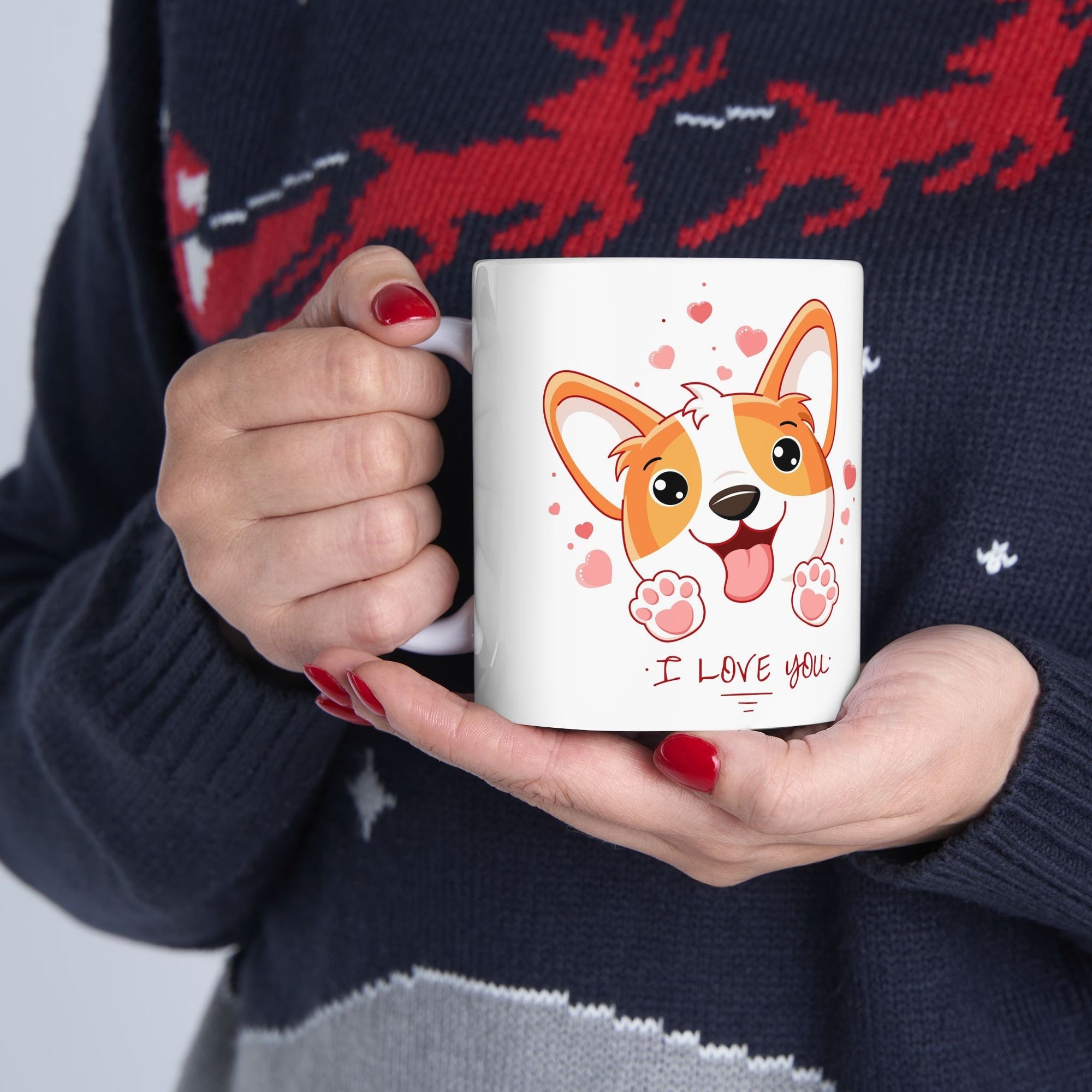 Adorable Corgi Love Ceramic Mug - Perfect Gift for Dog Lovers Printify
