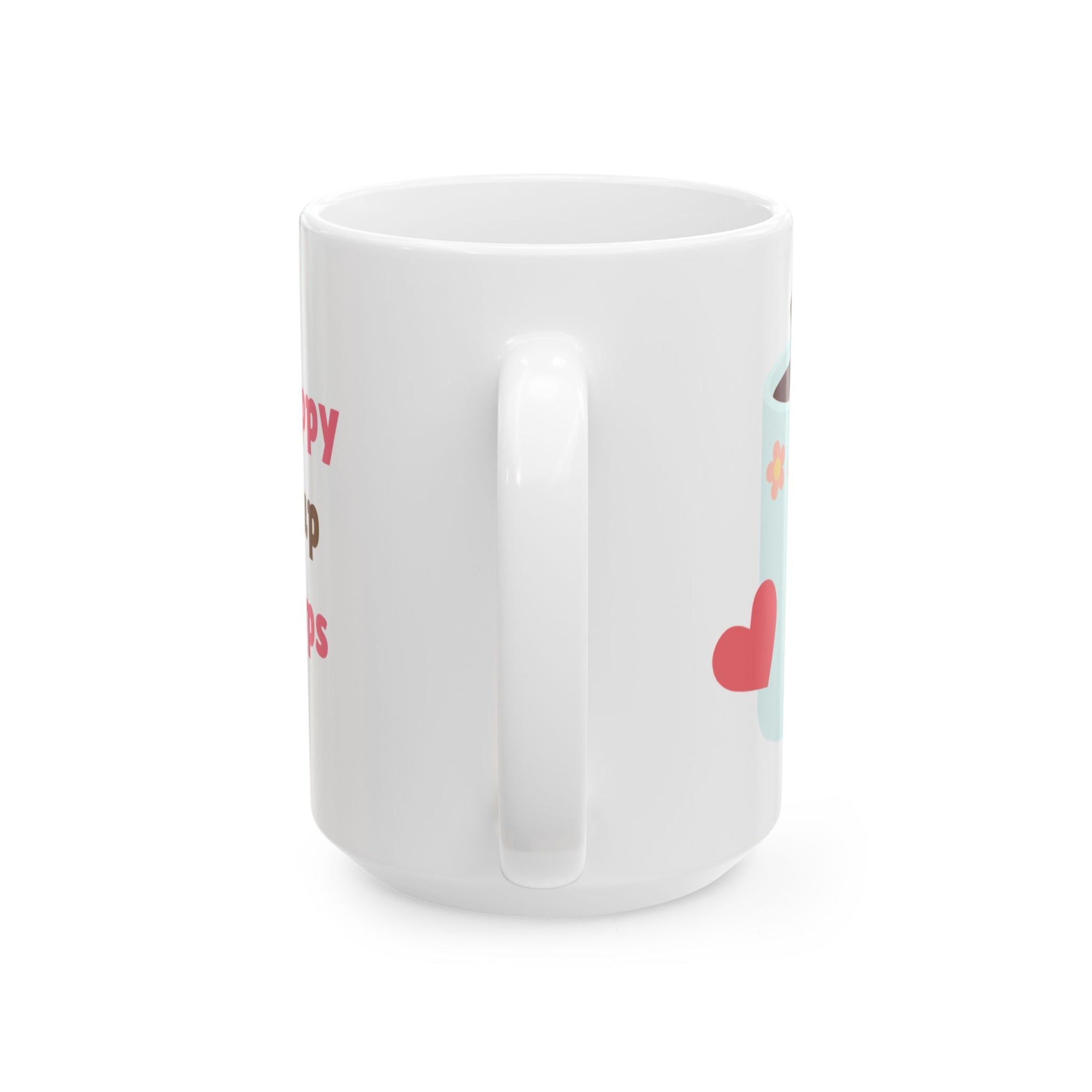 Happy Pup pop Ceramic Mug - Cute Puppy Coffee Cup, Pet Lover Gift, Funny Kitchenware, Animal Lover Present, Dog-Themed Drinkware Printify