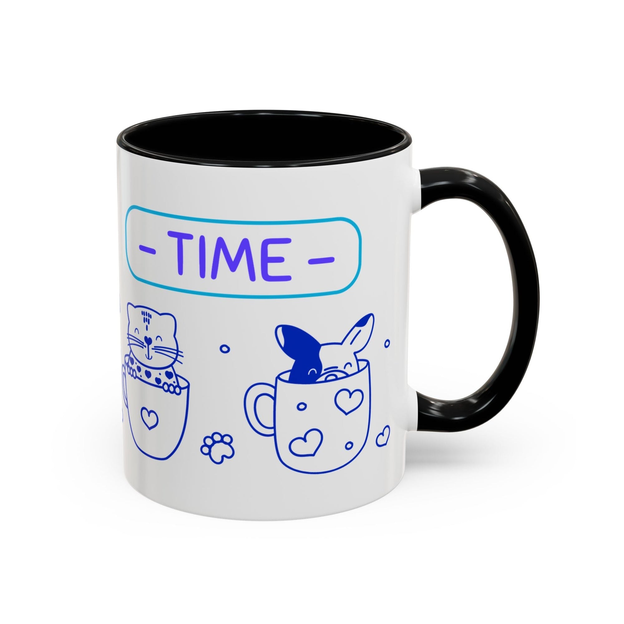 Cute pups Accent Coffee Mug - Perfect for Animal Lovers, Unique Gift for Friends, Tea Time, Kitchen Decor, Coffee Lovers Printify