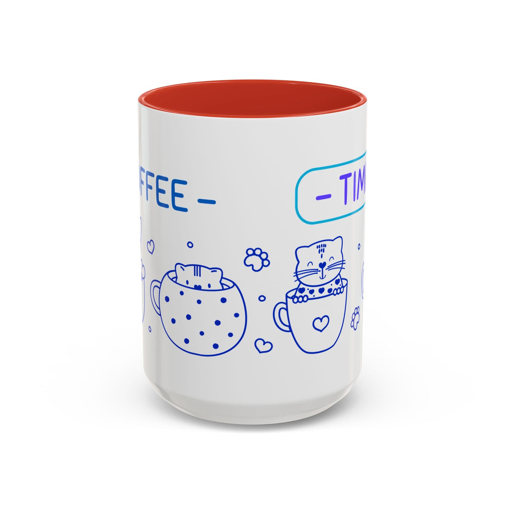 Cute pups Accent Coffee Mug - Perfect for Animal Lovers, Unique Gift for Friends, Tea Time, Kitchen Decor, Coffee Lovers Printify