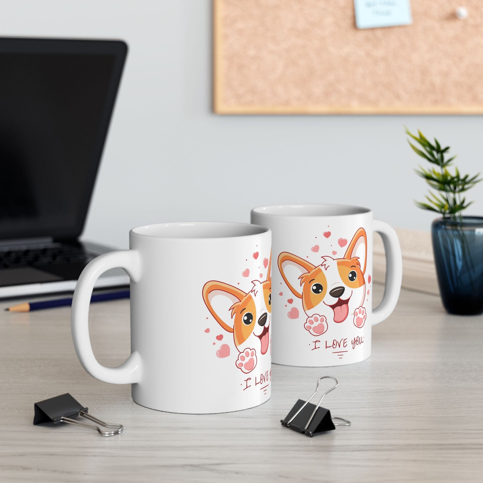 Adorable Corgi Love Ceramic Mug - Perfect Gift for Dog Lovers Printify