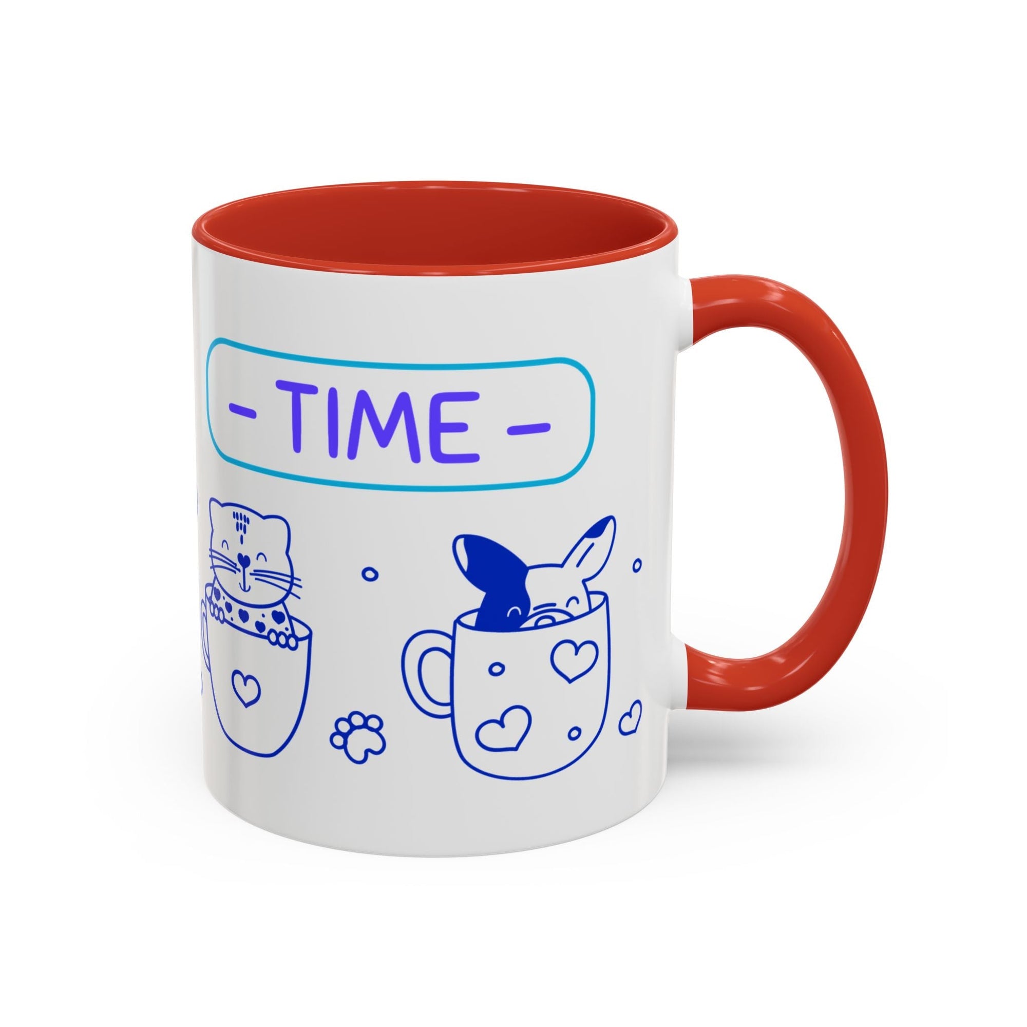 Cute pups Accent Coffee Mug - Perfect for Animal Lovers, Unique Gift for Friends, Tea Time, Kitchen Decor, Coffee Lovers Printify