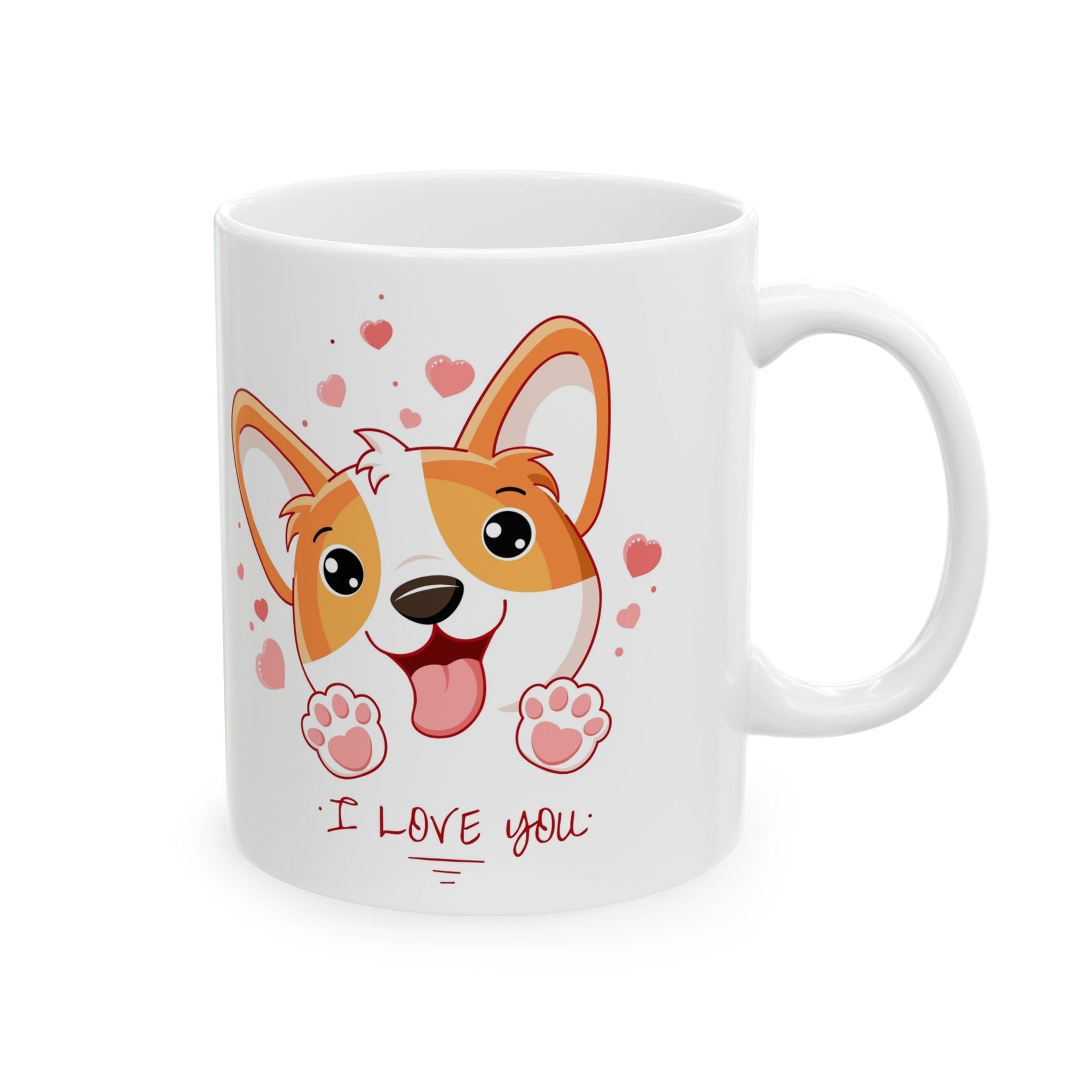 Adorable Corgi Love Ceramic Mug - Perfect Gift for Dog Lovers Printify